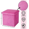 image:imageMarvel Spiderman Collapsible Storage Ottoman Cube with Lid Red Plush Seat Storage Box Organizer for Kids Bedroom Playroom Closet amp Living Room15x15Hello Kitty