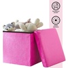 image:imageMarvel Spiderman Collapsible Storage Ottoman Cube with Lid Red Plush Seat Storage Box Organizer for Kids Bedroom Playroom Closet amp Living Room15x15Hello Kitty