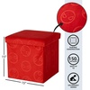image:imageMarvel Spiderman Collapsible Storage Ottoman Cube with Lid Red Plush Seat Storage Box Organizer for Kids Bedroom Playroom Closet amp Living Room15x15Spiderman
