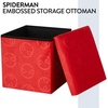 image:imageMarvel Spiderman Collapsible Storage Ottoman Cube with Lid Red Plush Seat Storage Box Organizer for Kids Bedroom Playroom Closet amp Living Room15x15Spiderman