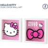 image:imageSanrio Hello Kitty Dual Layer Wall Art Set of 28x8 Pink Framed Prints for Girls Bedroom Nursery or PlayroomOfficial Sanrio Kids Room Decor with Bow amp Character Design