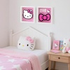 image:imageSanrio Hello Kitty Dual Layer Wall Art Set of 28x8 Pink Framed Prints for Girls Bedroom Nursery or PlayroomOfficial Sanrio Kids Room Decor with Bow amp Character Design