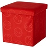 image:imageMarvel Spiderman Collapsible Storage Ottoman Cube with Lid Red Plush Seat Storage Box Organizer for Kids Bedroom Playroom Closet amp Living Room15x15Spiderman