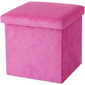 image:imageMarvel Spiderman Collapsible Storage Ottoman Cube with Lid Red Plush Seat Storage Box Organizer for Kids Bedroom Playroom Closet amp Living Room15x15Hello Kitty