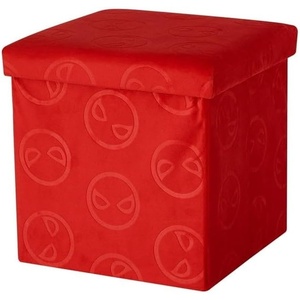 image:imageMarvel Spiderman Collapsible Storage Ottoman Cube with Lid Red Plush Seat Storage Box Organizer for Kids Bedroom Playroom Closet amp Living Room15x15Spiderman