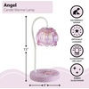 image:imageStrawberry Shortcake Candle Warmer LED Table Lamp 12 Pink Glass Flower Shade Dimmable Bedside Desk Lamp with Adjustable Brightness ControlsAngel