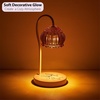 image:imageStrawberry Shortcake Candle Warmer LED Table Lamp 12 Pink Glass Flower Shade Dimmable Bedside Desk Lamp with Adjustable Brightness ControlsAngel