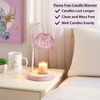 image:imageStrawberry Shortcake Candle Warmer LED Table Lamp 12 Pink Glass Flower Shade Dimmable Bedside Desk Lamp with Adjustable Brightness ControlsAngel