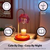 image:imageStrawberry Shortcake Candle Warmer LED Table Lamp 12 Pink Glass Flower Shade Dimmable Bedside Desk Lamp with Adjustable Brightness ControlsStrawberry Shortcake