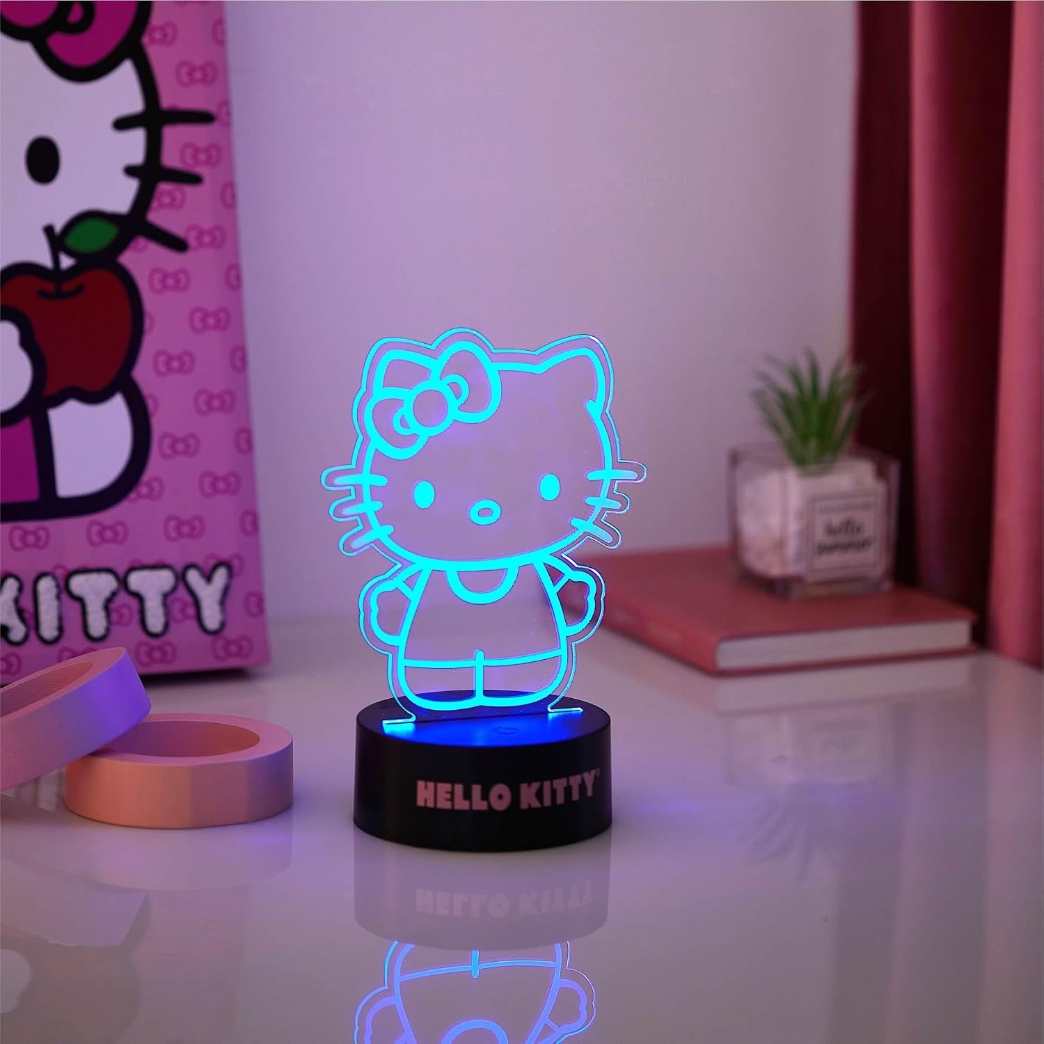 image:imageIdea Nuova Hello Kitty Acrylic 3D LED Illusion Lamp ColorChanging Night Light for Kids Bedroom Desk amp Home Dcor