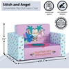 image:imageIdea Nuova Disney Stitch Flip Open Foam Chair Convertible Toddler Couch amp FoldOut Lounger Soft Expandable Sofa for Reading Naps amp Playroom No Assembly RequiredStitch
