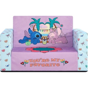 image:imageIdea Nuova Disney Stitch Flip Open Foam Chair Convertible Toddler Couch amp FoldOut Lounger Soft Expandable Sofa for Reading Naps amp Playroom No Assembly RequiredStitch