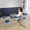 image:imageDisney Stitch Kids Activity Table and Chair Set 3Piece Folding Toddler Table with 2 Chairs Padded Seats Durable Frame for Play Crafts amp SnacksAvengers  Blue
