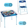 image:imageDisney Stitch Kids Activity Table and Chair Set 3Piece Folding Toddler Table with 2 Chairs Padded Seats Durable Frame for Play Crafts amp SnacksAvengers  Blue