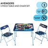 image:imageDisney Stitch Kids Activity Table and Chair Set 3Piece Folding Toddler Table with 2 Chairs Padded Seats Durable Frame for Play Crafts amp SnacksAvengers  Blue