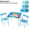 image:imageDisney Stitch Kids Activity Table and Chair Set 3Piece Folding Toddler Table with 2 Chairs Padded Seats Durable Frame for Play Crafts amp SnacksBaby Shark