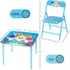 image:imageDisney Stitch Kids Activity Table and Chair Set 3Piece Folding Toddler Table with 2 Chairs Padded Seats Durable Frame for Play Crafts amp SnacksBaby Shark