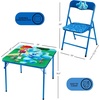 image:imageDisney Stitch Kids Activity Table and Chair Set 3Piece Folding Toddler Table with 2 Chairs Padded Seats Durable Frame for Play Crafts amp SnacksBlues Clues