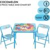 image:imageDisney Stitch Kids Activity Table and Chair Set 3Piece Folding Toddler Table with 2 Chairs Padded Seats Durable Frame for Play Crafts amp SnacksCocomelon