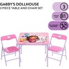 image:imageDisney Stitch Kids Activity Table and Chair Set 3Piece Folding Toddler Table with 2 Chairs Padded Seats Durable Frame for Play Crafts amp SnacksGabbys Dollhouse