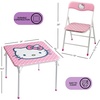 image:imageDisney Stitch Kids Activity Table and Chair Set 3Piece Folding Toddler Table with 2 Chairs Padded Seats Durable Frame for Play Crafts amp SnacksHello Kitty
