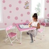 image:imageDisney Stitch Kids Activity Table and Chair Set 3Piece Folding Toddler Table with 2 Chairs Padded Seats Durable Frame for Play Crafts amp SnacksHello Kitty