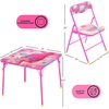 image:imageDisney Stitch Kids Activity Table and Chair Set 3Piece Folding Toddler Table with 2 Chairs Padded Seats Durable Frame for Play Crafts amp SnacksMulti Color