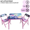 image:imageDisney Stitch Kids Activity Table and Chair Set 3Piece Folding Toddler Table with 2 Chairs Padded Seats Durable Frame for Play Crafts amp SnacksMy Little Pony