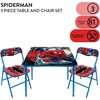 image:imageDisney Stitch Kids Activity Table and Chair Set 3Piece Folding Toddler Table with 2 Chairs Padded Seats Durable Frame for Play Crafts amp SnacksSpiderman