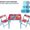image:imageDisney Stitch Kids Activity Table and Chair Set 3Piece Folding Toddler Table with 2 Chairs Padded Seats Durable Frame for Play Crafts amp SnacksSpidey and His Amazing Friends