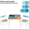 image:imageDisney Stitch Kids Activity Table and Chair Set 3Piece Folding Toddler Table with 2 Chairs Padded Seats Durable Frame for Play Crafts amp SnacksStitch