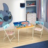 image:imageDisney Stitch Kids Activity Table and Chair Set 3Piece Folding Toddler Table with 2 Chairs Padded Seats Durable Frame for Play Crafts amp SnacksStitch
