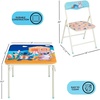 image:imageDisney Stitch Kids Activity Table and Chair Set 3Piece Folding Toddler Table with 2 Chairs Padded Seats Durable Frame for Play Crafts amp SnacksStitch