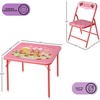 image:imageDisney Stitch Kids Activity Table and Chair Set 3Piece Folding Toddler Table with 2 Chairs Padded Seats Durable Frame for Play Crafts amp SnacksStrawberry Shortcake