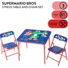 image:imageDisney Stitch Kids Activity Table and Chair Set 3Piece Folding Toddler Table with 2 Chairs Padded Seats Durable Frame for Play Crafts amp SnacksSuper Mario