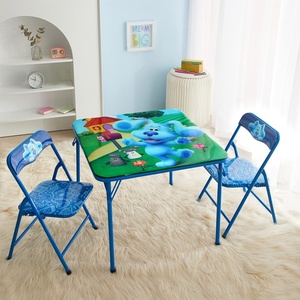 image:imageDisney Stitch Kids Activity Table and Chair Set 3Piece Folding Toddler Table with 2 Chairs Padded Seats Durable Frame for Play Crafts amp SnacksBlues Clues