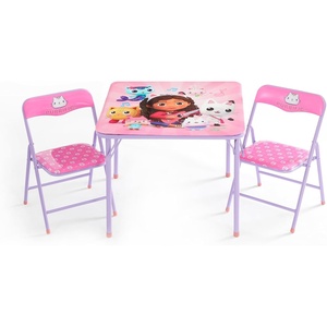 image:imageDisney Stitch Kids Activity Table and Chair Set 3Piece Folding Toddler Table with 2 Chairs Padded Seats Durable Frame for Play Crafts amp SnacksGabbys Dollhouse