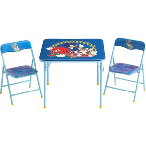 image:imageDisney Stitch Kids Activity Table and Chair Set 3Piece Folding Toddler Table with 2 Chairs Padded Seats Durable Frame for Play Crafts amp SnacksSonic the Hedgehog