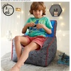 image:imageIdea Nuova Bluey Kids Micromink Bean Bag Sofa ChairSoft Padded Toddler Seat with Piping amp Carry HandleCozy Lounge Chair for Ages 3Avengers