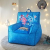 image:imageIdea Nuova Bluey Kids Micromink Bean Bag Sofa ChairSoft Padded Toddler Seat with Piping amp Carry HandleCozy Lounge Chair for Ages 3Blues Clues