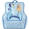 image:imageIdea Nuova Bluey Kids Micromink Bean Bag Sofa ChairSoft Padded Toddler Seat with Piping amp Carry HandleCozy Lounge Chair for Ages 3Bluey