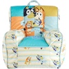 image:imageIdea Nuova Bluey Kids Micromink Bean Bag Sofa ChairSoft Padded Toddler Seat with Piping amp Carry HandleCozy Lounge Chair for Ages 3Bluey Family