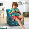 image:imageIdea Nuova Bluey Kids Micromink Bean Bag Sofa ChairSoft Padded Toddler Seat with Piping amp Carry HandleCozy Lounge Chair for Ages 3Jurassic World 2
