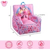 image:imageIdea Nuova Bluey Kids Micromink Bean Bag Sofa ChairSoft Padded Toddler Seat with Piping amp Carry HandleCozy Lounge Chair for Ages 3Minnie Mouse