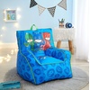 image:imageIdea Nuova Bluey Kids Micromink Bean Bag Sofa ChairSoft Padded Toddler Seat with Piping amp Carry HandleCozy Lounge Chair for Ages 3Pj Mask