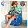 image:imageIdea Nuova Bluey Kids Micromink Bean Bag Sofa ChairSoft Padded Toddler Seat with Piping amp Carry HandleCozy Lounge Chair for Ages 3Ryans World
