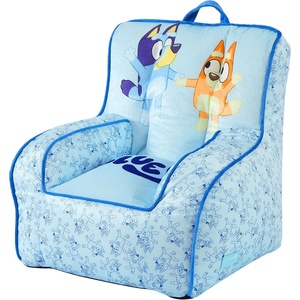 image:imageIdea Nuova Bluey Kids Micromink Bean Bag Sofa ChairSoft Padded Toddler Seat with Piping amp Carry HandleCozy Lounge Chair for Ages 3Bluey