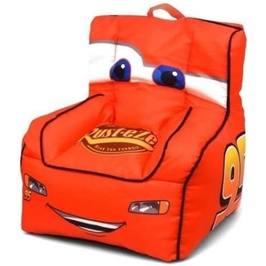 image:imageIdea Nuova Bluey Kids Micromink Bean Bag Sofa ChairSoft Padded Toddler Seat with Piping amp Carry HandleCozy Lounge Chair for Ages 3Cars