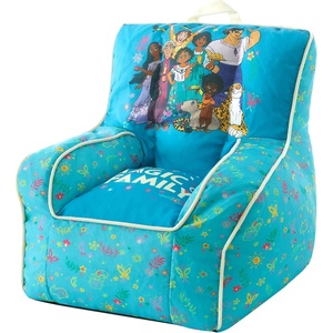 image:imageIdea Nuova Bluey Kids Micromink Bean Bag Sofa ChairSoft Padded Toddler Seat with Piping amp Carry HandleCozy Lounge Chair for Ages 3Encanto