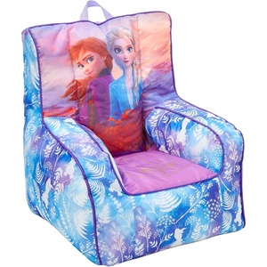 image:imageIdea Nuova Bluey Kids Micromink Bean Bag Sofa ChairSoft Padded Toddler Seat with Piping amp Carry HandleCozy Lounge Chair for Ages 3Frozen 2 Purple